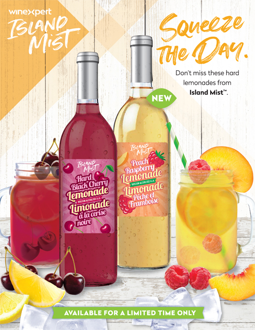 Details about   Island Mist Peach Raspberry Lemonade Wine Ingredient Kit 